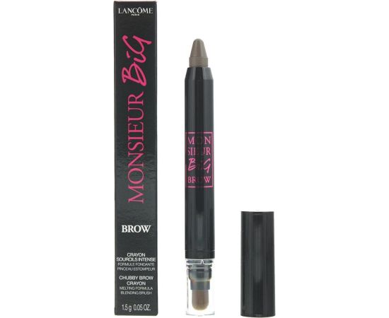 Lancome, Monsieur Big Brow, Blending, Eyebrow Cream Pencil & Brush 2-In-1, 02, Chestnut, 1.5 g Dekoratīvā kosmētika