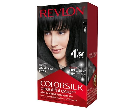 Revlon, Colorsilk, Permanent Hair Dye, 10 Black, 130 ml Matu kopšana