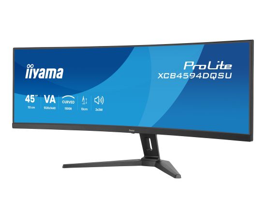 Iiyama ProLite XCB4594DQSU-B1 (113 cm (44.5 inches), black (matt), DQHD, VA, curved, HDMI, DP, USB-C, USB hub) Monitori
