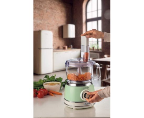 Ariete Vintage Green Multifunctional Food Processor, light green/cream, 1000 watts, 1.2 liters Virtuves kombaini