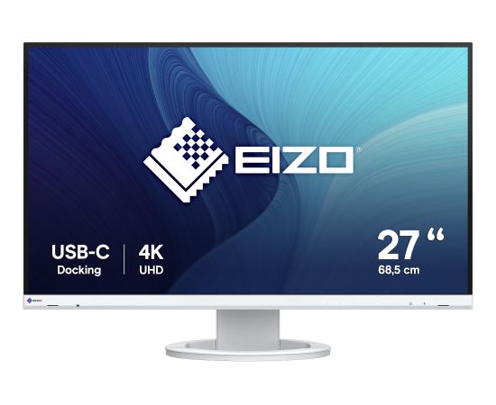 EIZO EV2740S FlexScan, LED monitor, - 27 - white, UltraHD/4K, IPS, USB-C, HDMI, DP, USB hub Monitori