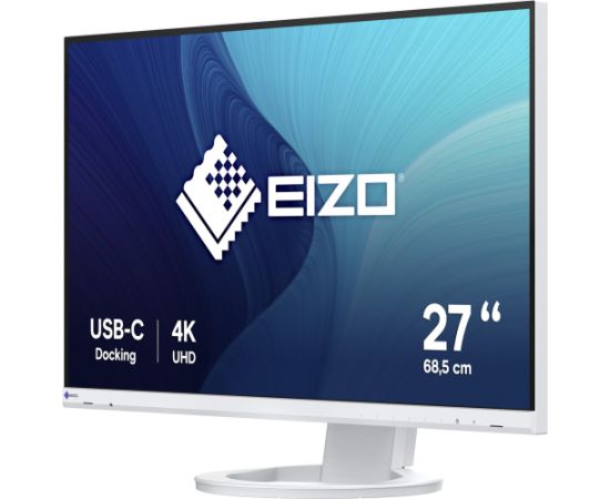 EIZO EV2740S FlexScan, LED monitor, - 27 - white, UltraHD/4K, IPS, USB-C, HDMI, DP, USB hub Monitori