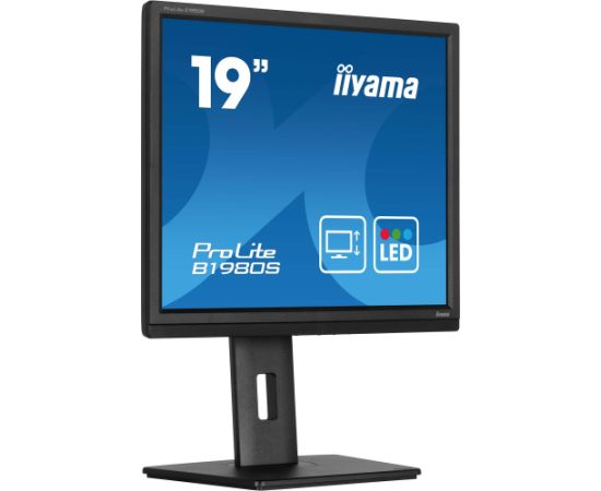 iiyama ProLite B1980S-B1, LED monitor - 19 - black (matte), SXGA, TN, HDMI, DP, ergonomic stand Новинки Компьютерная техника