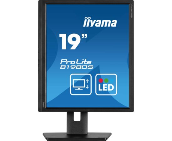 iiyama ProLite B1980S-B1, LED monitor - 19 - black (matte), SXGA, TN, HDMI, DP, ergonomic stand Новинки Компьютерная техника
