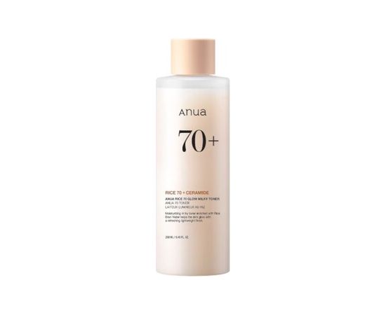 Anua Rice 70 + Ceramide Glow Milky Toner - Rozjasňující pleťový toner s rýžovým extraktem 250ml Dekoratīvā kosmētika