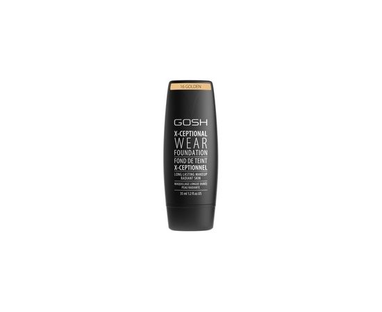 Gosh X-Ceptional Wear Foundation - Liquid makeup 35 ml 16 Golden Dekoratīvā kosmētika
