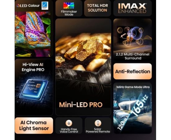 TV Set HISENSE 100U7Q PRO 100" 4K Ultra HD Flat 16:9 ULED Телевизоры