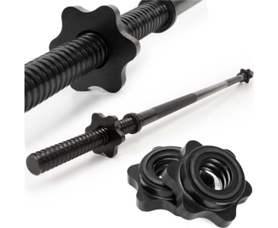 Springos Прямой чёрный гриф act0010, 120 см, 25 мм Гантели и наборы