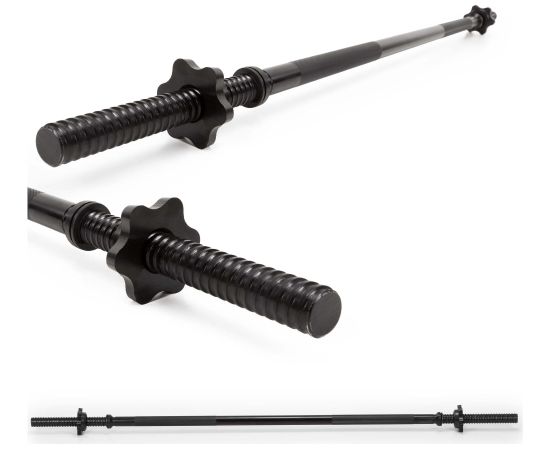 Springos Прямой чёрный гриф act0010, 120 см, 25 мм Гантели и наборы