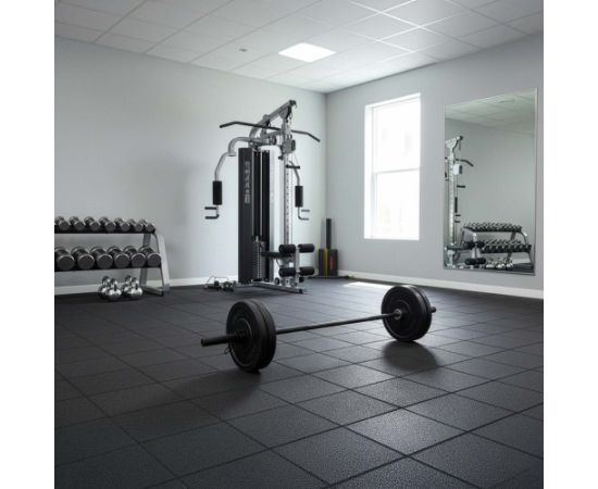 Springos Прямой чёрный гриф act0010, 120 см, 25 мм Гантели и наборы