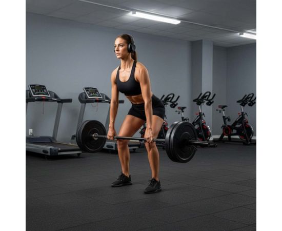 Springos Прямой чёрный гриф act0010, 120 см, 25 мм Гантели и наборы