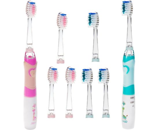Szczoteczka soniczna SEAGO SG-977 Pink+Green 2szt Elektriskās zobu birstes, irigatori
