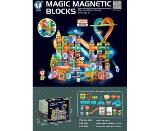 Leantoys Klocki Magnetyczne Zestaw 202 elementów Конструкторы