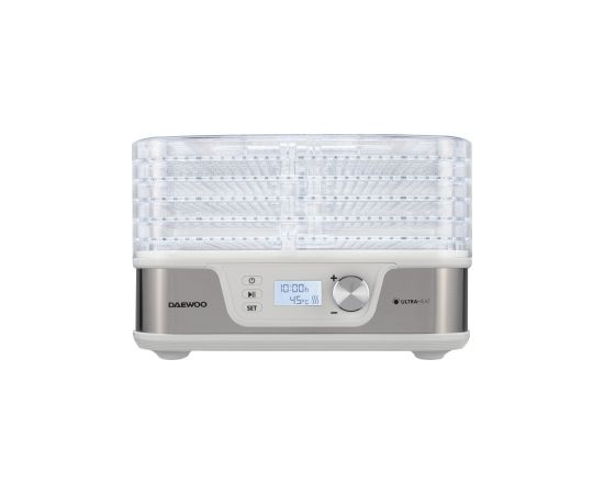 Pārtikas žāvētājs Daewoo DD 500S, 400 W, 5 paplātes, digitālais displejs, taimeris Dārzeņu Tvaicētāji un Žāvētāji
