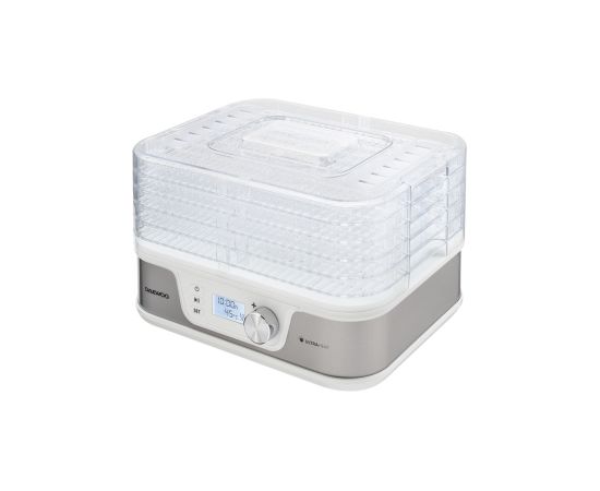 Pārtikas žāvētājs Daewoo DD 500S, 400 W, 5 paplātes, digitālais displejs, taimeris Dārzeņu Tvaicētāji un Žāvētāji