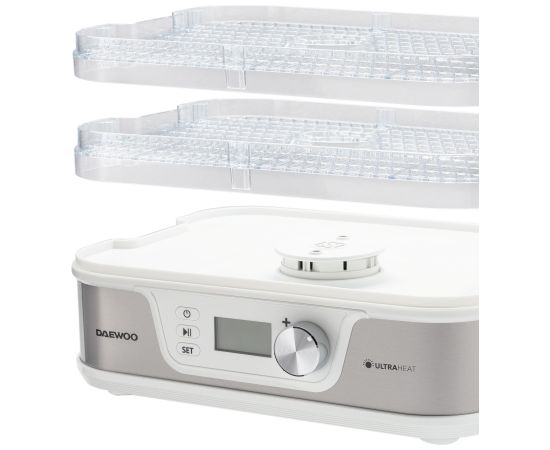 Pārtikas žāvētājs Daewoo DD 500S, 400 W, 5 paplātes, digitālais displejs, taimeris Dārzeņu Tvaicētāji un Žāvētāji