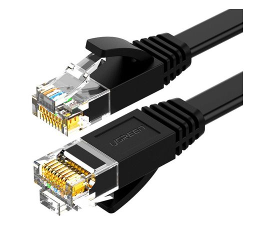 Ugreen   Ugreen NW102 50177 Flat LAN Ethernet Cat. 6 Network Cable 8m - Black Дата USB-кабели
