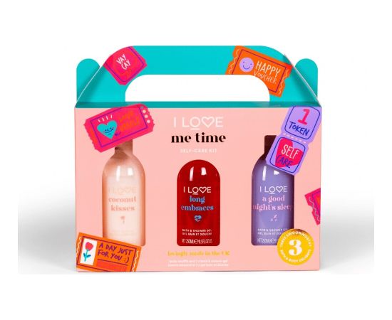 Set I Love: Long Embraces, Hydrating, Shower Gel, For All Skin Types, 250 ml + Coconut Kisses, Hydrating, Shower Gel, For All Skin Types, 250 ml + A Good Night's Sleep, Hydrating, Shower Gel, For All Skin Types, 250 ml Dāvanu komplekti