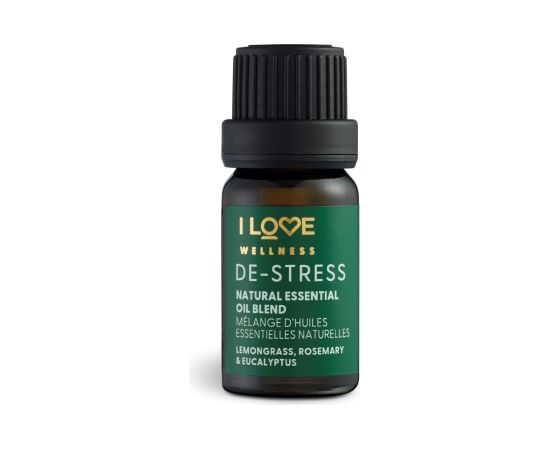 I Love, Wellness De-Stress, Lemongrass, Rosemary, Rucalyptus and Lavandin, Essential Oil, 10 ml Ароматы для дома и комнаты