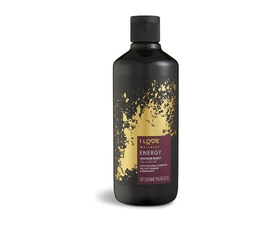 I Love, Wellness Energy, Vegan, Orange & Bergamot, Cleansing, Shower Gel, For All Skin Types, 500 ml Dušas želejas ķermenim