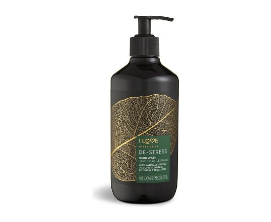 I Love, Wellness De-Stress, Lemongrass, Rosemary & Eucalyptus, Cleansing, Liquid Soap, For Hands, 500 ml Šķidrās ziepes / ziepes