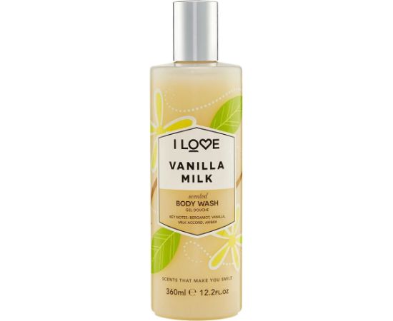 I Love, Signature Collection, Vegan, Cleansing, Vanilla Milk, Body Wash, 360 ml Dušas želejas ķermenim