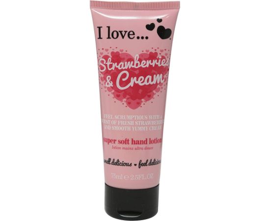 I Love, Originals, Hydrating, Hand Lotion, Strawberries & Cream, 75 ml Ķermeņa kosmētika