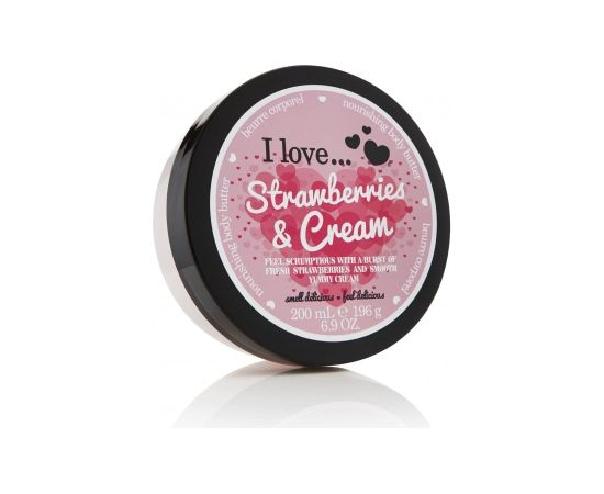 I Love, Originals, Hydrating, Strawberries & Cream, Body Butter, 200 ml Ķermeņa kosmētika