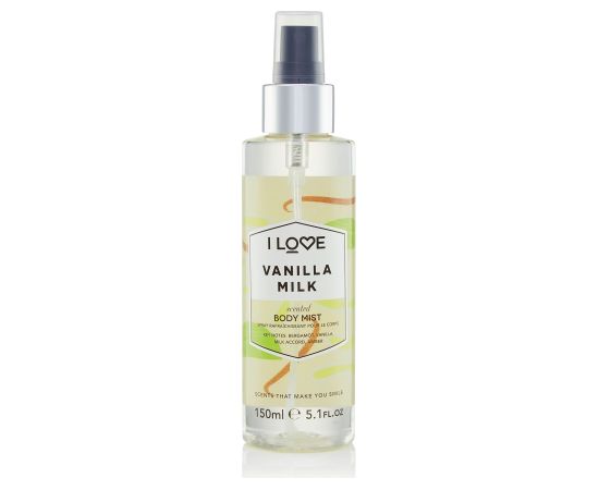 I Love, Signature Collection, Vegan, Mist Spray, Vanilla Milk, All Over The Body, 165 ml Ķermeņa kosmētika