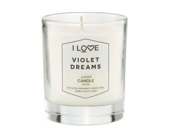 I Love, Signature Collection, Bergamot, Green Apple, Parma Violets, Rose, Scented Candle, 160 g Telpu aromāti