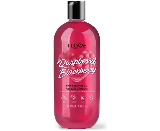 I Love, Raspberry & Blackberry, Hydrating, Shower Gel, For All Skin Types, 750 ml Dušas želejas ķermenim