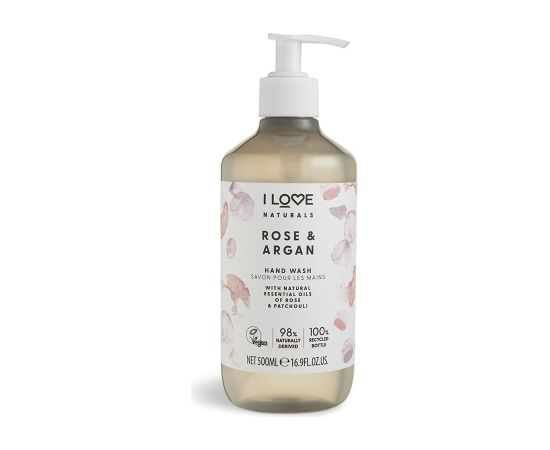 I Love, Naturals Collection, Rose & Argan, Liquid Soap, For Hands, 500 ml Šķidrās ziepes / ziepes