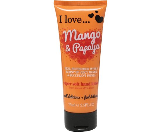 I Love, Originals, Hydrating, Hand Lotion, Mango & Papaya, 75 ml Ķermeņa kosmētika