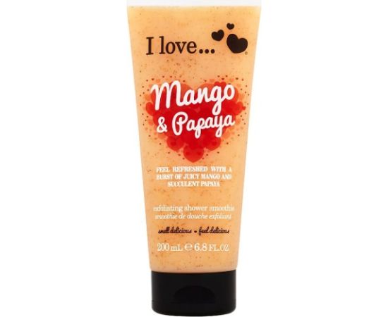 I Love, Originals, Mango & Papaya, Exfoliating, Shower Gel, For All Skin Types, 200 ml Dušas želejas ķermenim