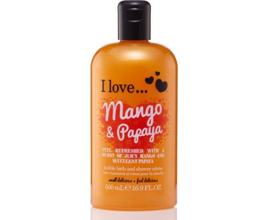 I Love, Mango & Papaya, Cleansing, Shower Gel, 500 ml Dušas želejas ķermenim