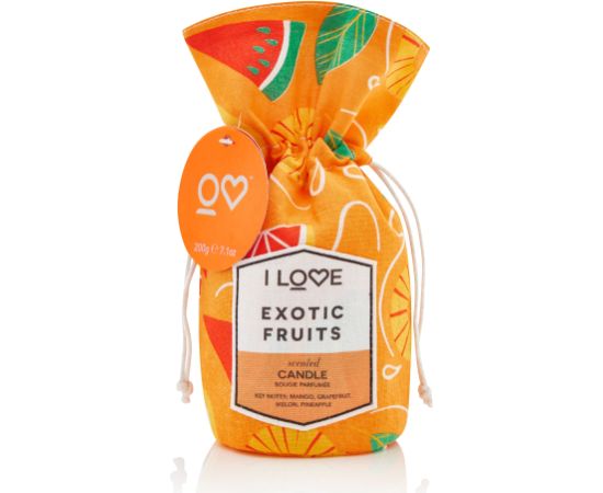 I Love, Exotic Fruits, Mango, Grapefruit, Mango, Pineapple, Scented Candle, 160 g Telpu aromāti