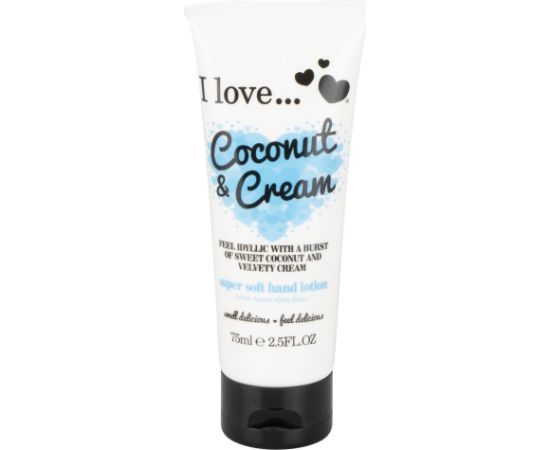 I Love, I Love..., Hydrating, Hand Lotion, Coconut & Cream, 75 ml Ķermeņa kosmētika