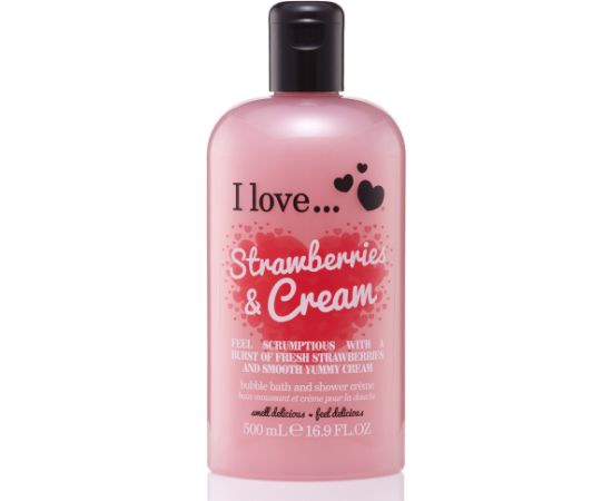 I Love, Strawberries & Cream, Hydrating, Shower Cream, 500 ml Гели для душа для тела