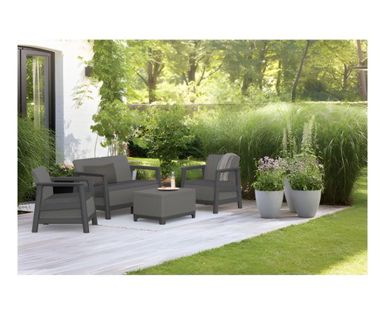 Keter Комплект садовой мебели Scandi Linea, двухместный, серый. Новинки Для дома и сада 