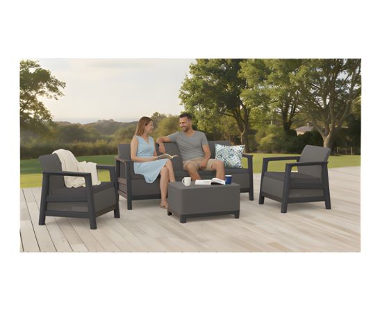 Keter Комплект садовой мебели Scandi Linea на 3 места, серый Новинки Для дома и сада 