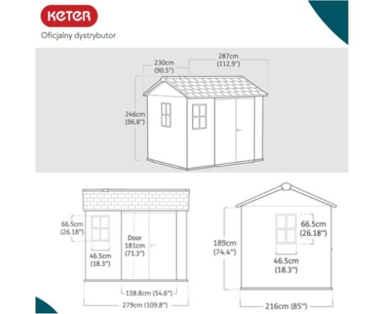 Keter Dārza šķūnis Newton Plus 9x7,5 brūns Dārza šķūņi  un uzglabāšana