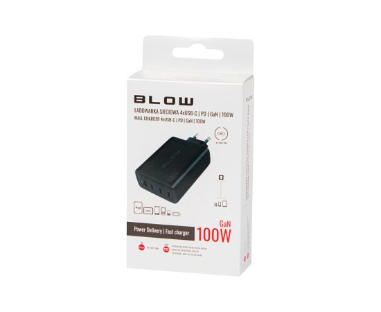 Blow Wall charger USB-Cx4 PD 100W GAN black Telefonu lādētāji 220v