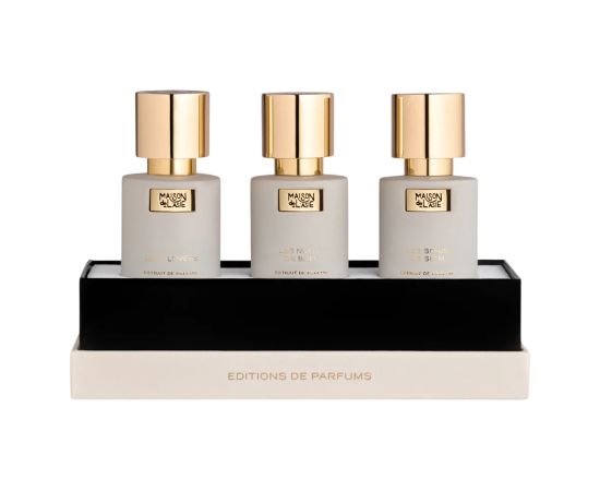 Maison De L`asie Editions De Parfums Ambre Set Maison De L'Asie: Lost Lovers, Extrait De Parfum, Unisex, 15 ml + Les Nuits De Bali, Extrait De Parfum, Unisex, 15 ml + Les Soirs De Siam, Extrait De Parfum, Unisex, 15 ml Dāvanu komplekti