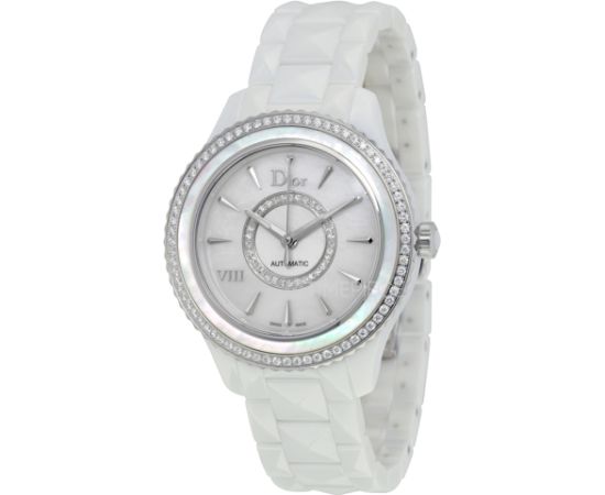 Christian Dior, VII, Quartz Ceramic Strap Watch, White, 38 mm, For Women Rokas pulksteņi 