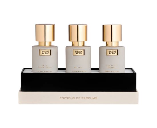 Maison De L`asie Chapitre 02 Set Maison De L'Asie: Bali Ha'i, Extrait De Parfum, Unisex, 15 ml + Bois d'Indonesie, Extrait De Parfum, Unisex, 15 ml + Les Nuits De Bali, Extrait De Parfum, Unisex, 15 ml Dāvanu komplekti