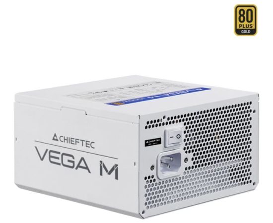 Chieftec Vega M 1000W White, PC power supply white, 1x 12 pin high power GPU, 4x PCIe, cable management, 1000 watts Datoru barošanas bloki