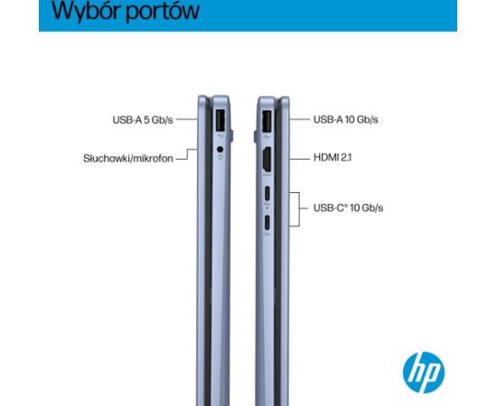 HP OmniBook 5 Flip 14-fp0004nw Core 5 120U 14"2K Touch IPS 300nits 16GB LPDDR5 5200 SSD512 Intel Graphics Cam 1080p 68Wh Win11 Blue Sky 2Y Portatīvie datori