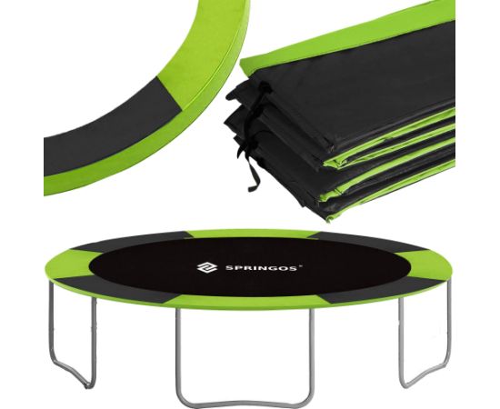 Springos TP-10FT 305 см чёрный с зелёной отделкой Батуты и аксессуары
