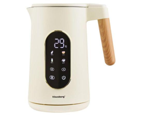 Elektriskā tējkanna, 1.7L, 2200W, bēša/rozā zelta, Klausberg, KB 9005 Tējkannas (elektriskās)
