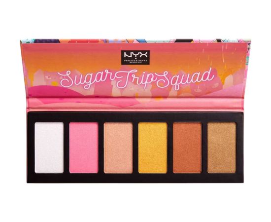 Nyx, Sugar Trip Squad, Cruelty-Free, Shimmering, Highlighter Palette, 01, SQUADHP, 30 g Dekoratīvā kosmētika